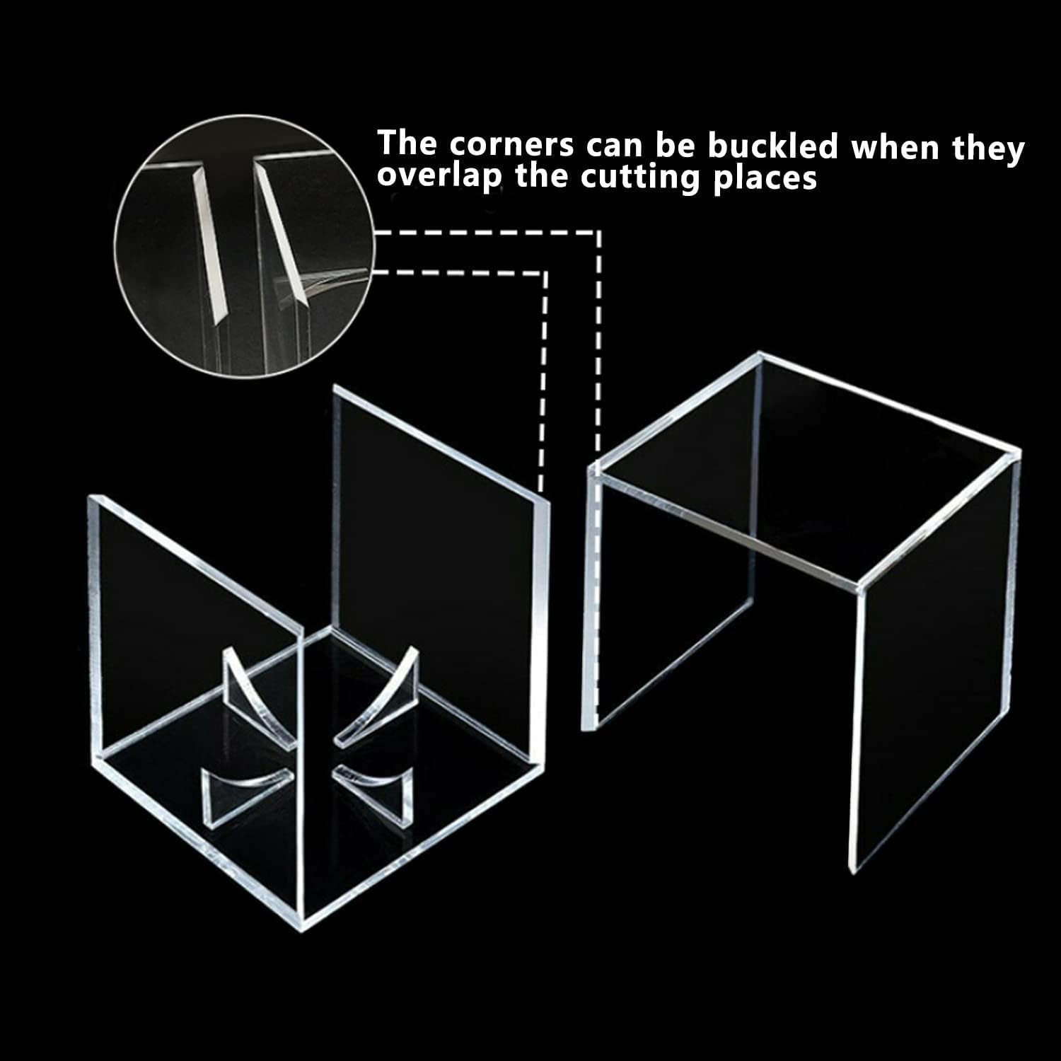 4 Pack Acrylic Baseball Display Case - UV Protected 4 Pack, Clear