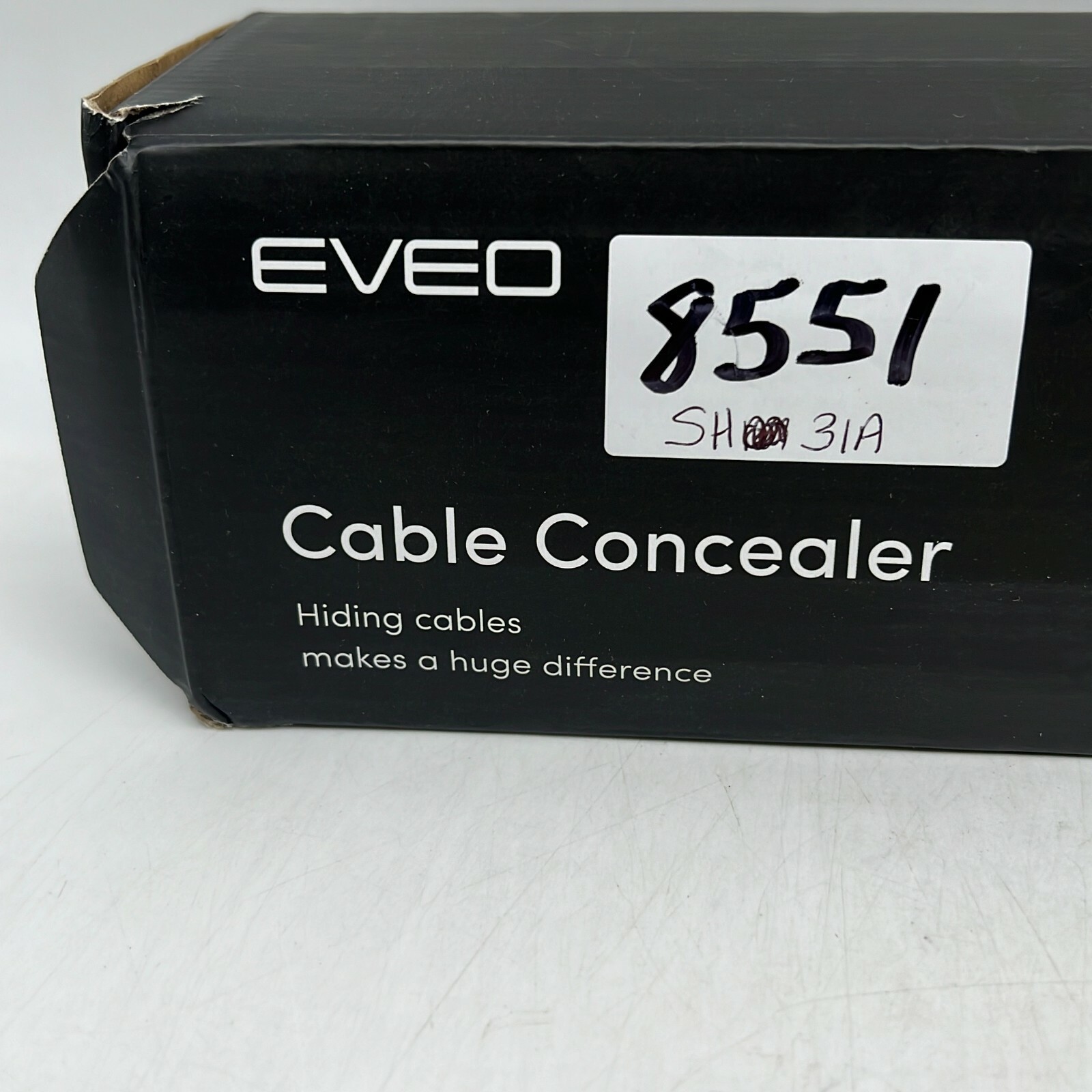 Eveo Wall Mounted Paintable Hiding Plastic Cord Cable Concealer With Connectors