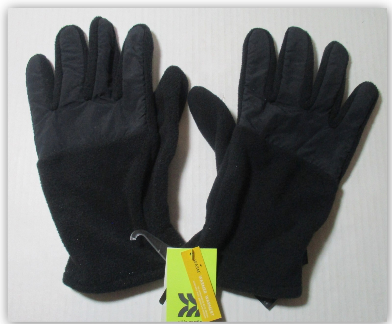Men's Mixed Fleece Gloves - All in Motion Black L/XL touchscreen capatible