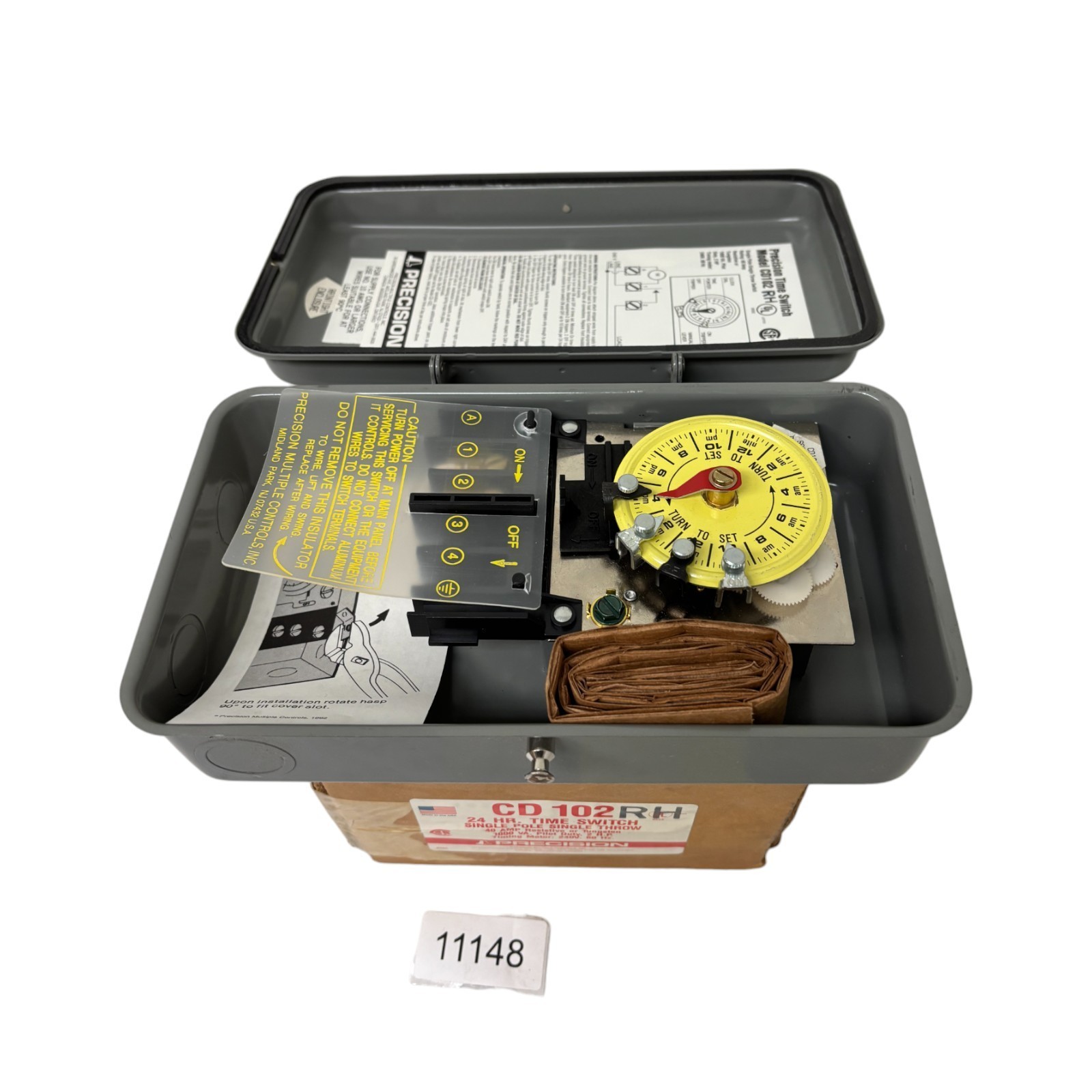 Precision CD102RH 24 Hour Time Switch SPST 40A 240V Motor Industrial Timer New