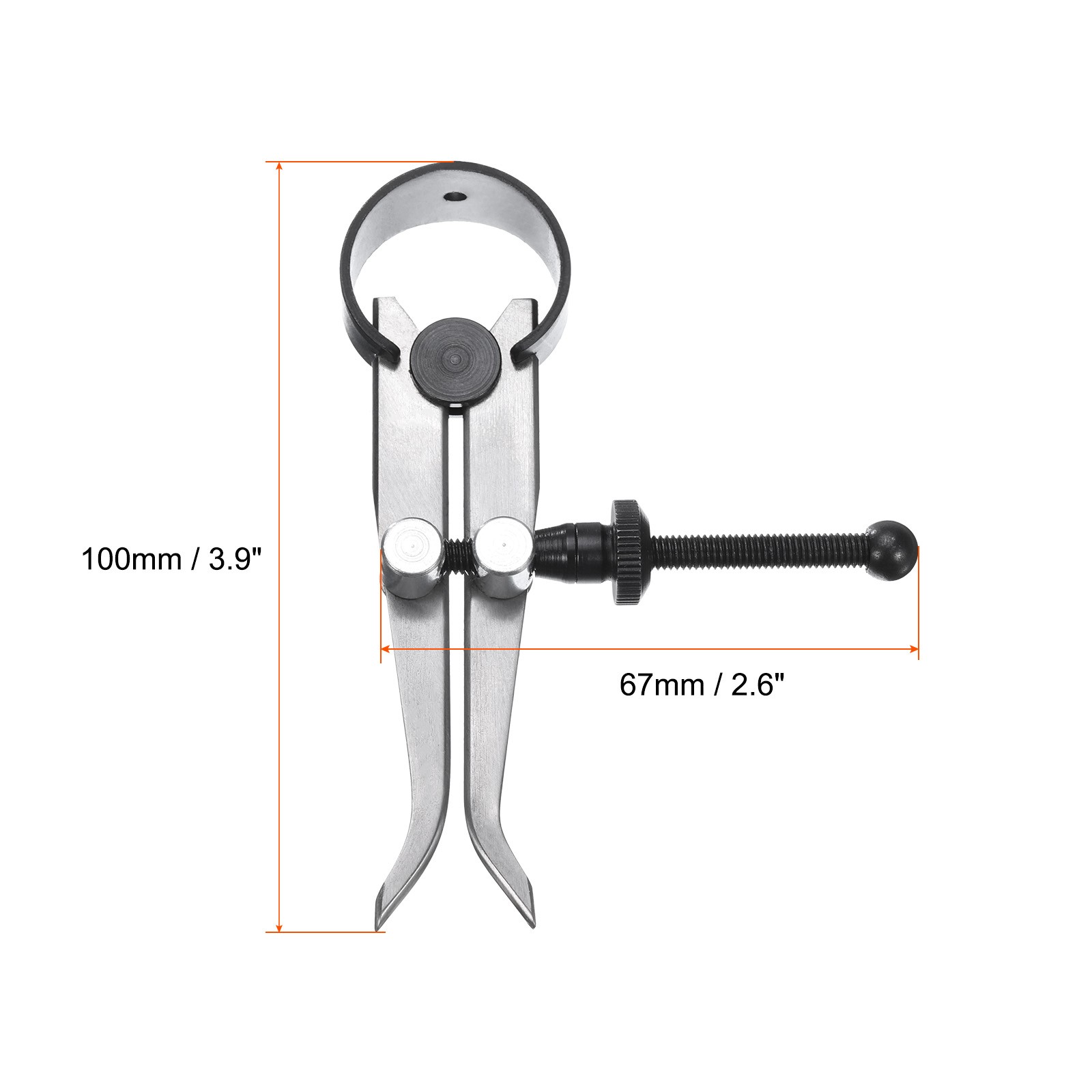 Spring Inside Caliper 3.9Inch Stainless Steel Adjust Spring Caliper Straight-Leg