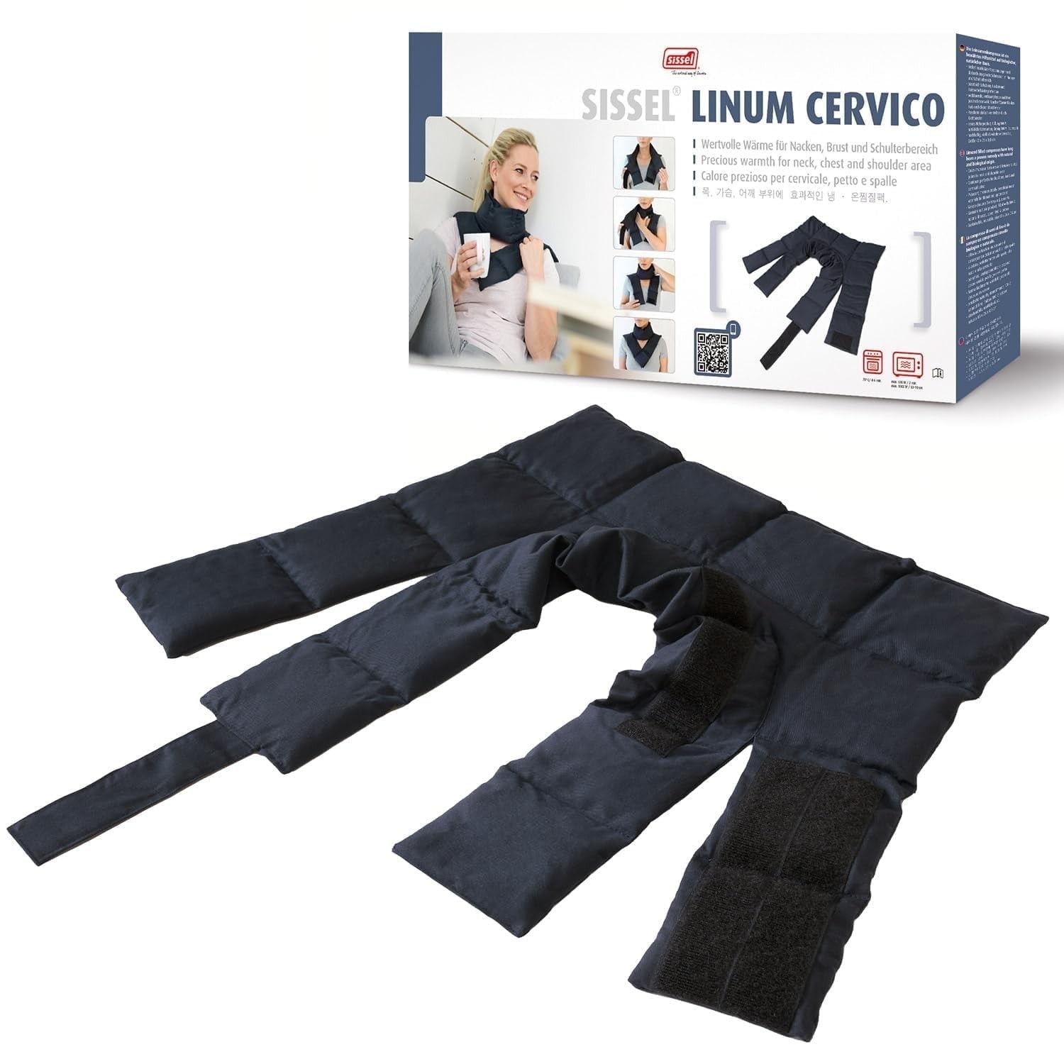 SISSEL Linum Cervico | Ergonomic Heat Pad | Natural Linseeds & Cotton | Susta...