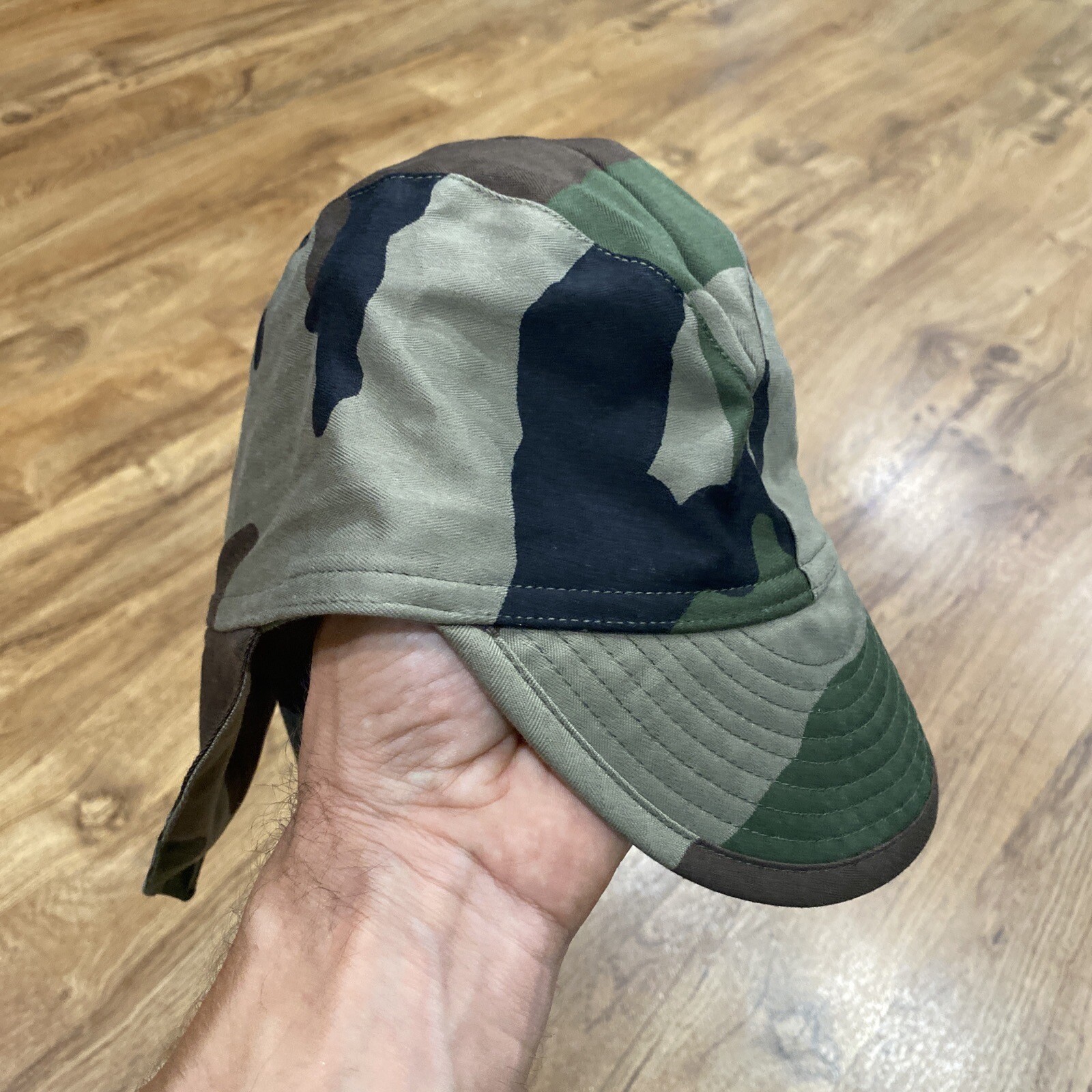 1999 French Socovet Bais Cotton Camo Hat Cap Army Air France, Sturm France