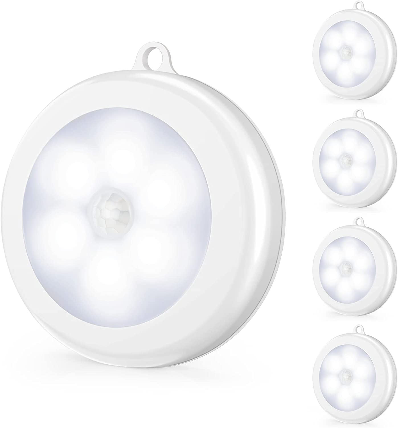 Mlambert 4 Pack Motion Sensor LED Night Light, Non-Fall Cordless Battery-Powered