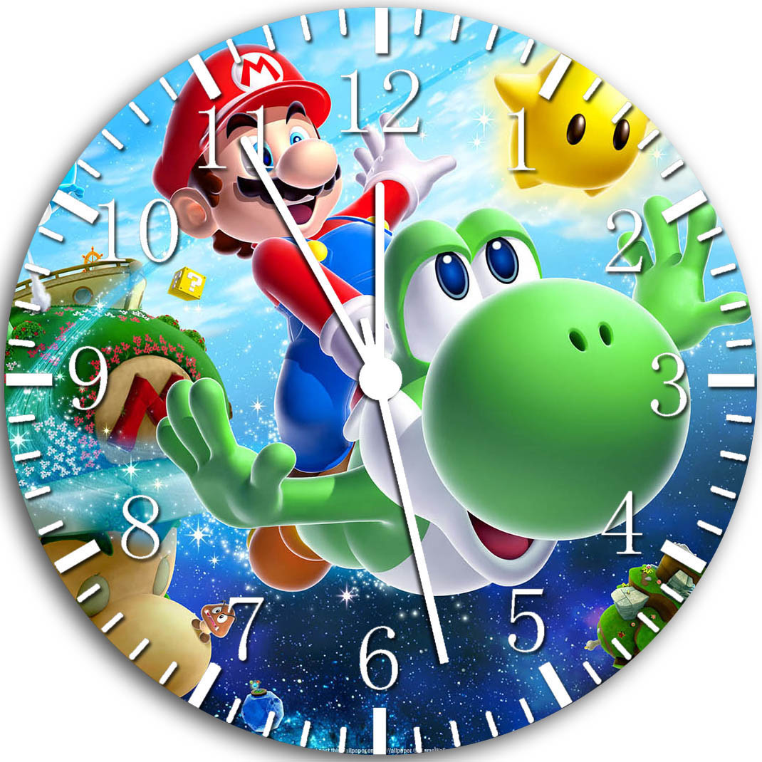 Super Mario Yoshi Frameless Borderless Wall Clock Nice For Gifts or Decor W69