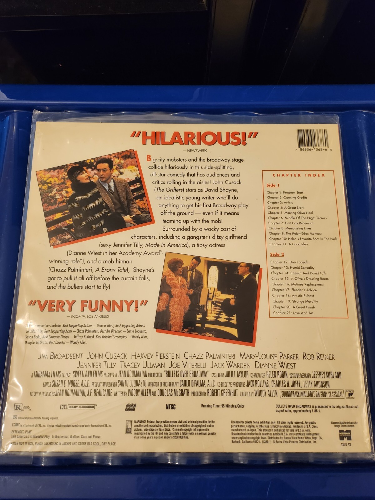 Bullets Over Broadway Laserdisc