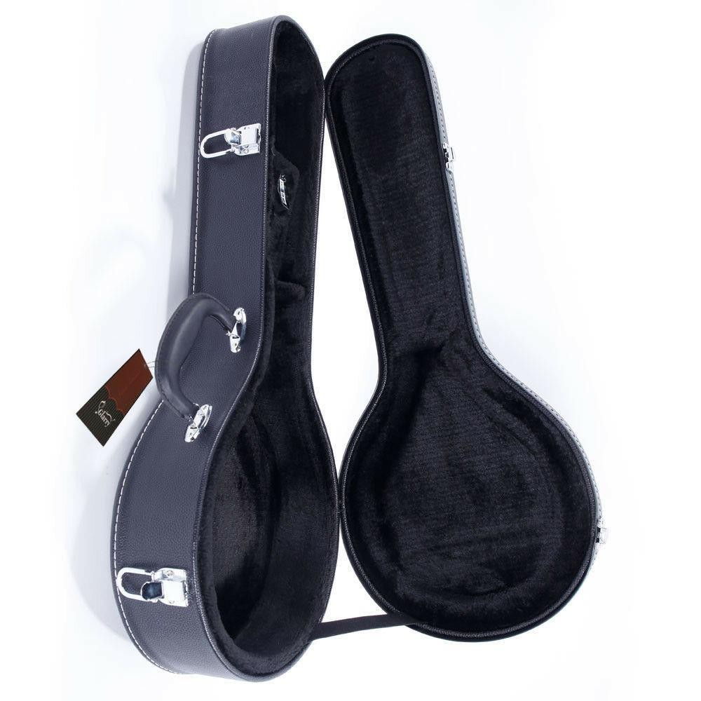 Glarry A-Style Microgroove Pattern Mandolin Leather Case