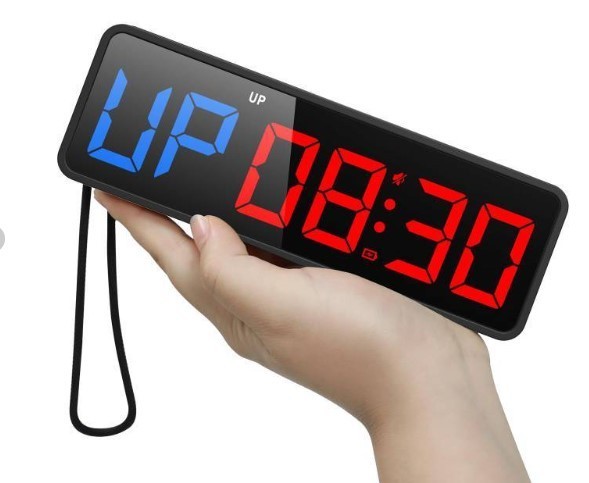 ANJANK CT009 Digital Gym Workout Timer Clock LED Interval Timer w/ Remote Case