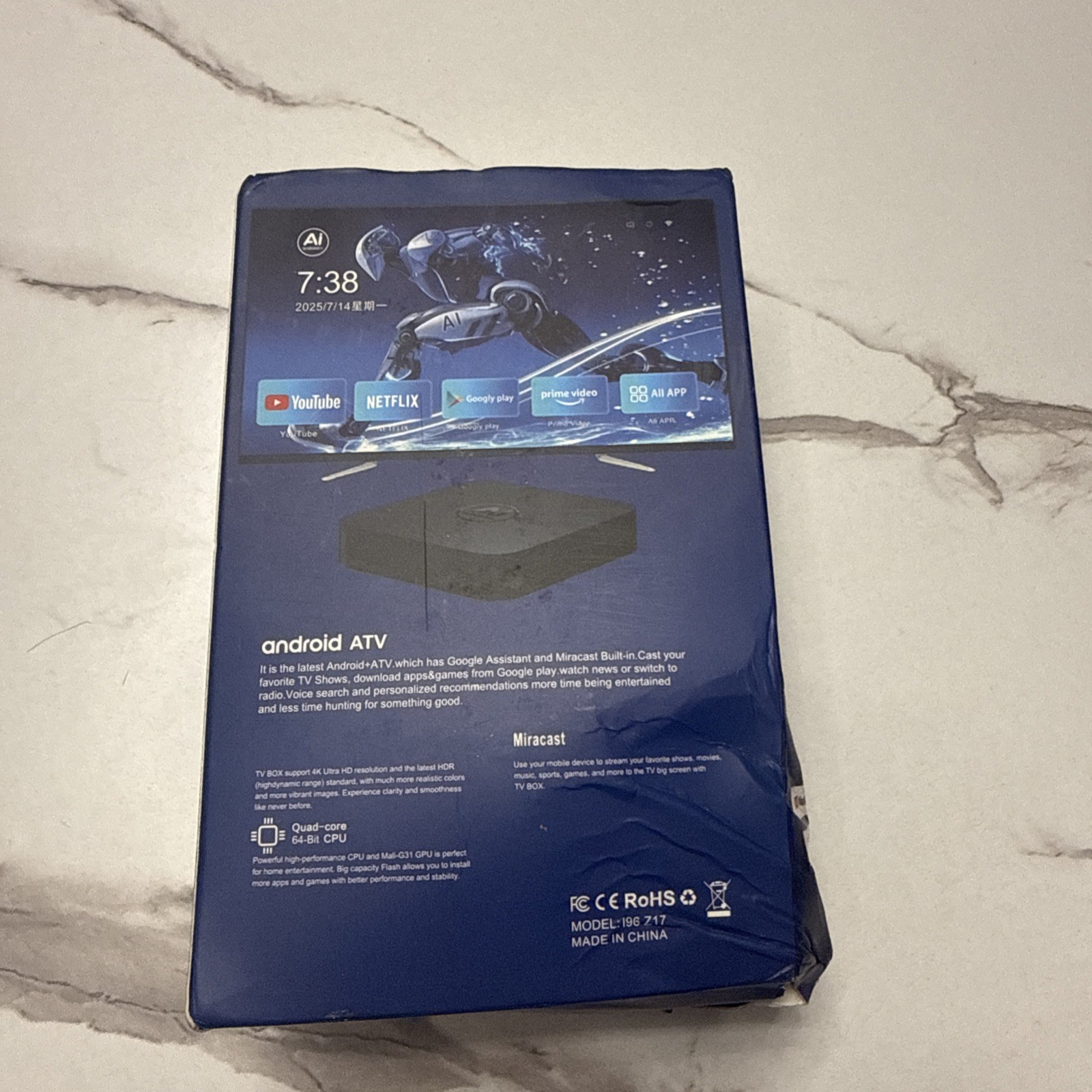 Ai Android Tv Adapter/New Damaged box/ As pictured..
