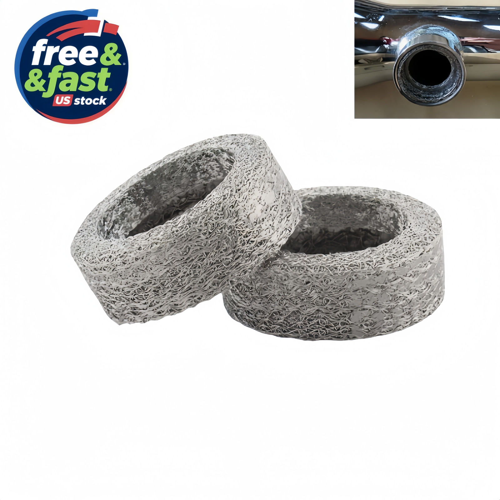 2-Pack Exhaust Crossover Seals for Harley Softail FXST Sportster XL 2000-2017