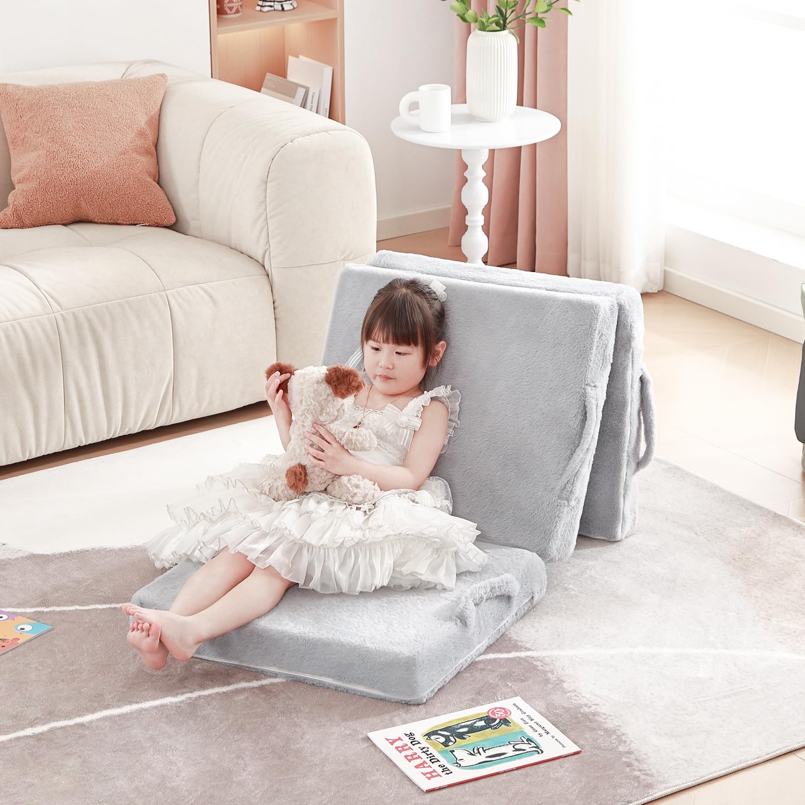 Foldable Floor Mattress for , Washable Tri Folding Floor Nap Mat for Sleeping...