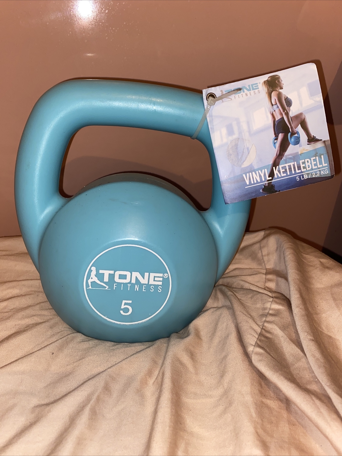 CAP Barbell 5lb Vinyl Green Kettlebell Tone Fitness 5 LB -