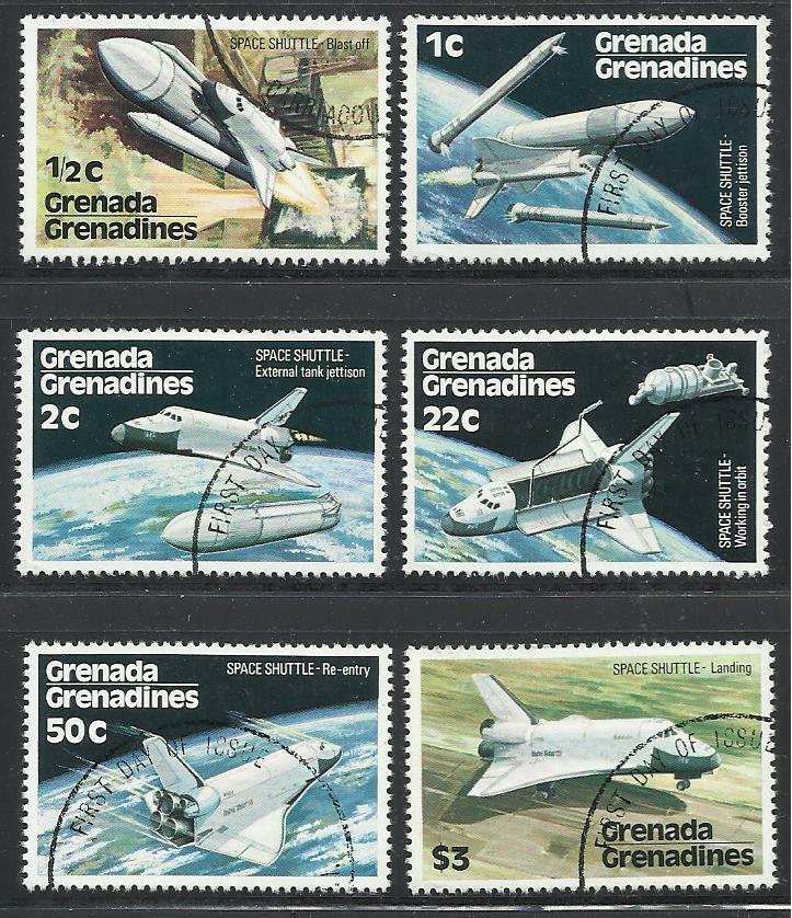 Grenada Grenadines - 1978 6v. CTO NH US Space Shuttle Rockets