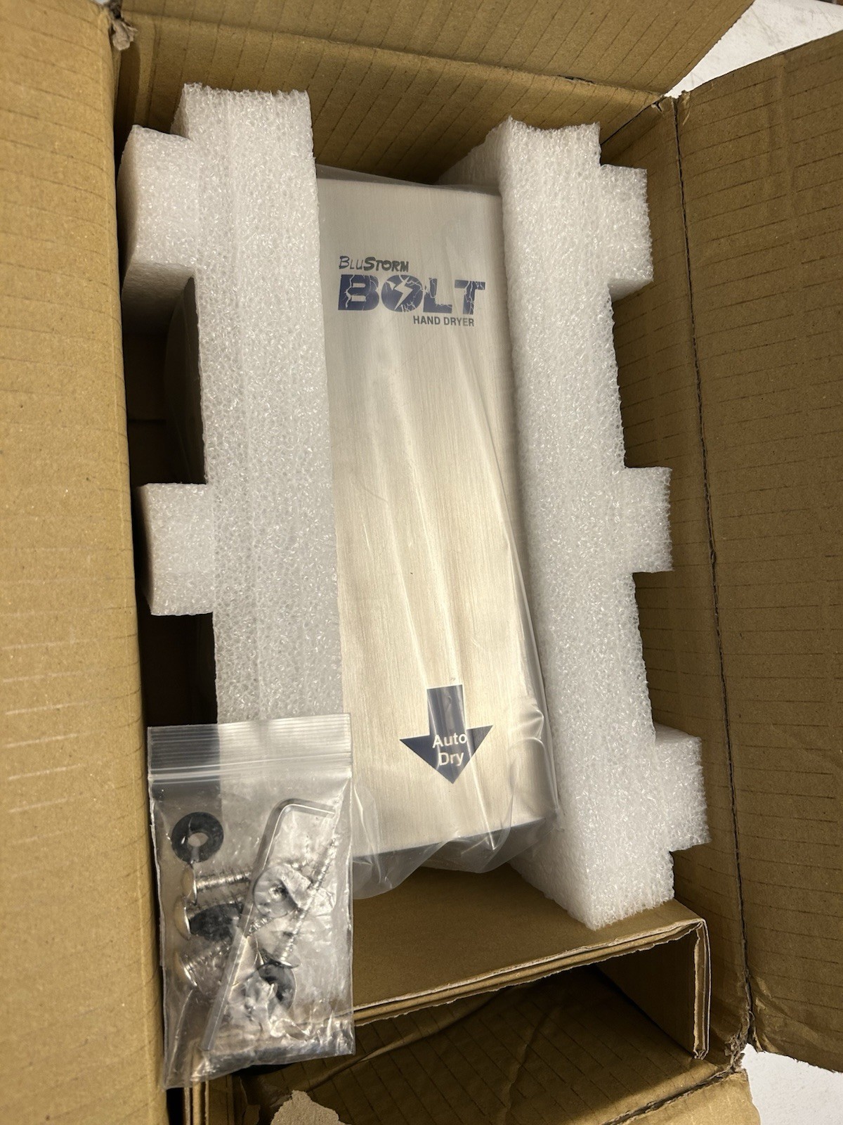 Blu Storm Bolt 110V Brushed Stainless Hand Dryer