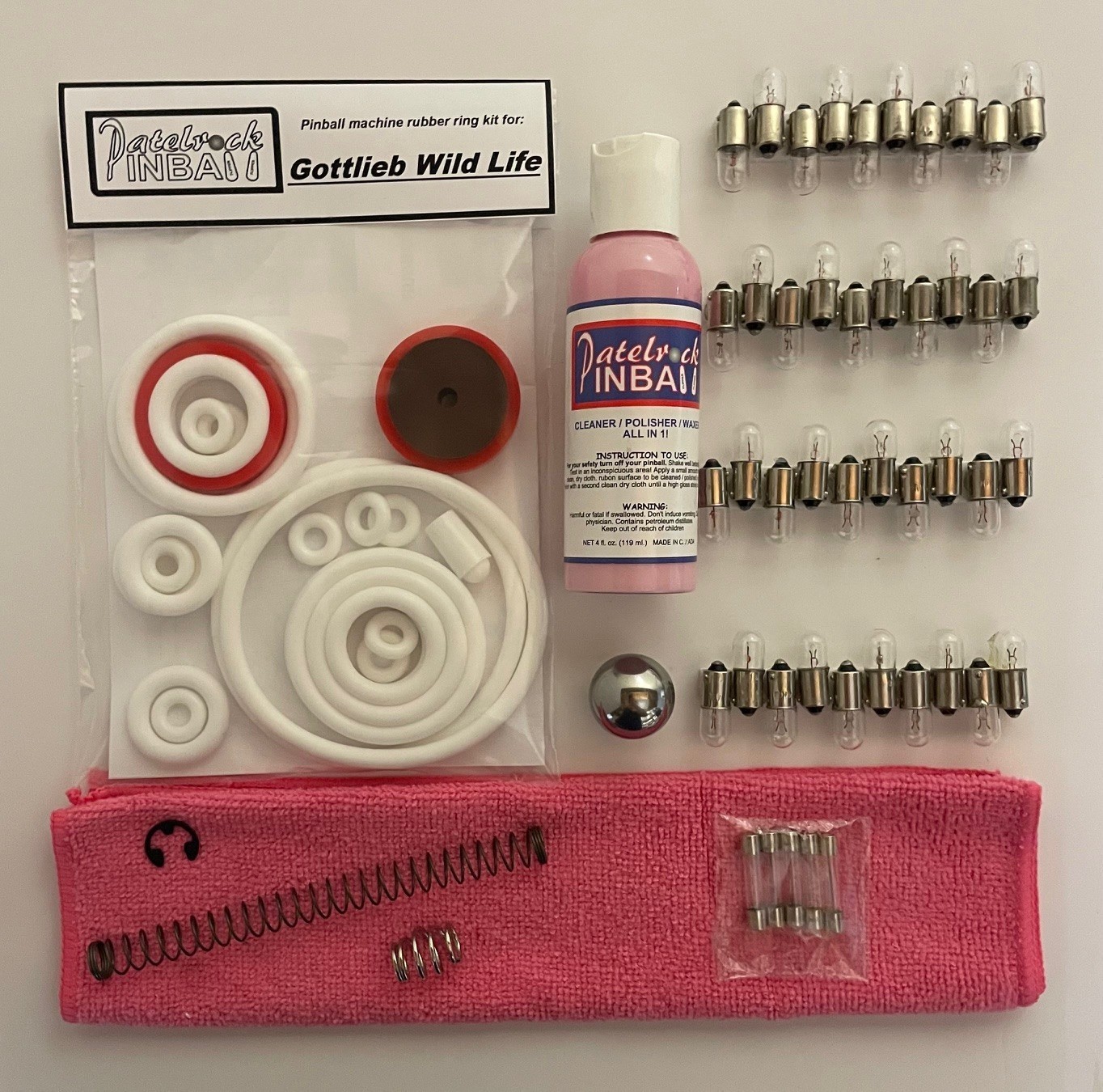 1972 Gottlieb Wild Life Pinball Machine Maintenance Tune Up Kit