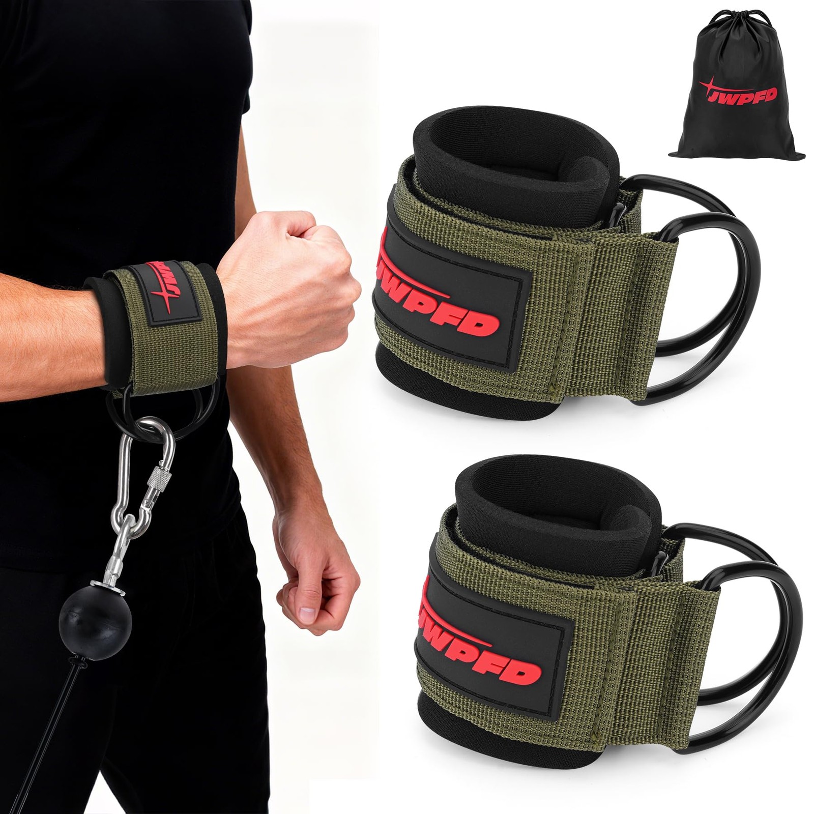 Neoprene Wrist Straps for Cable Machines  Padded Gym Strength Training Cuffs