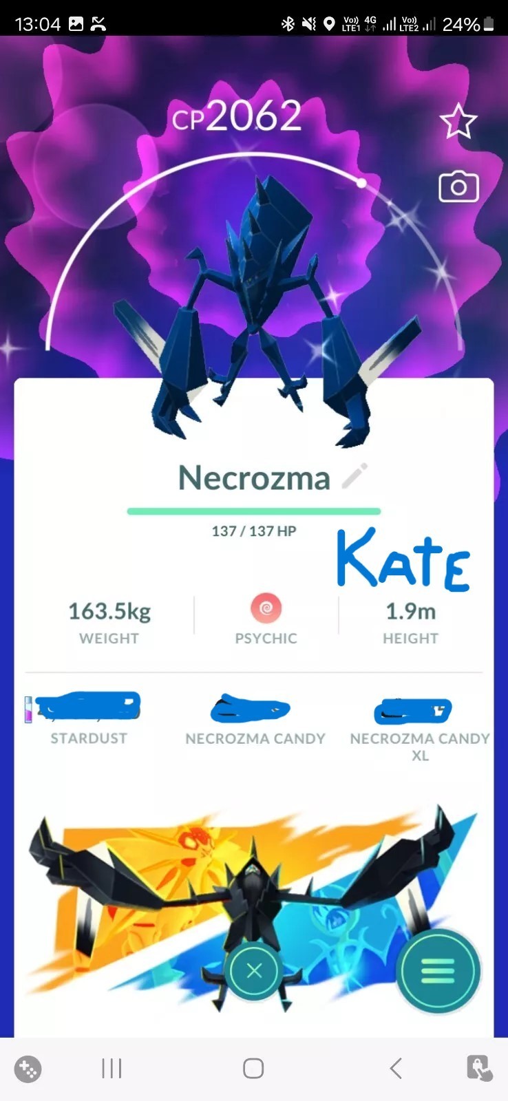 ✨ Shiny Necrozma ✨  P T C - 80k stardust -  Description