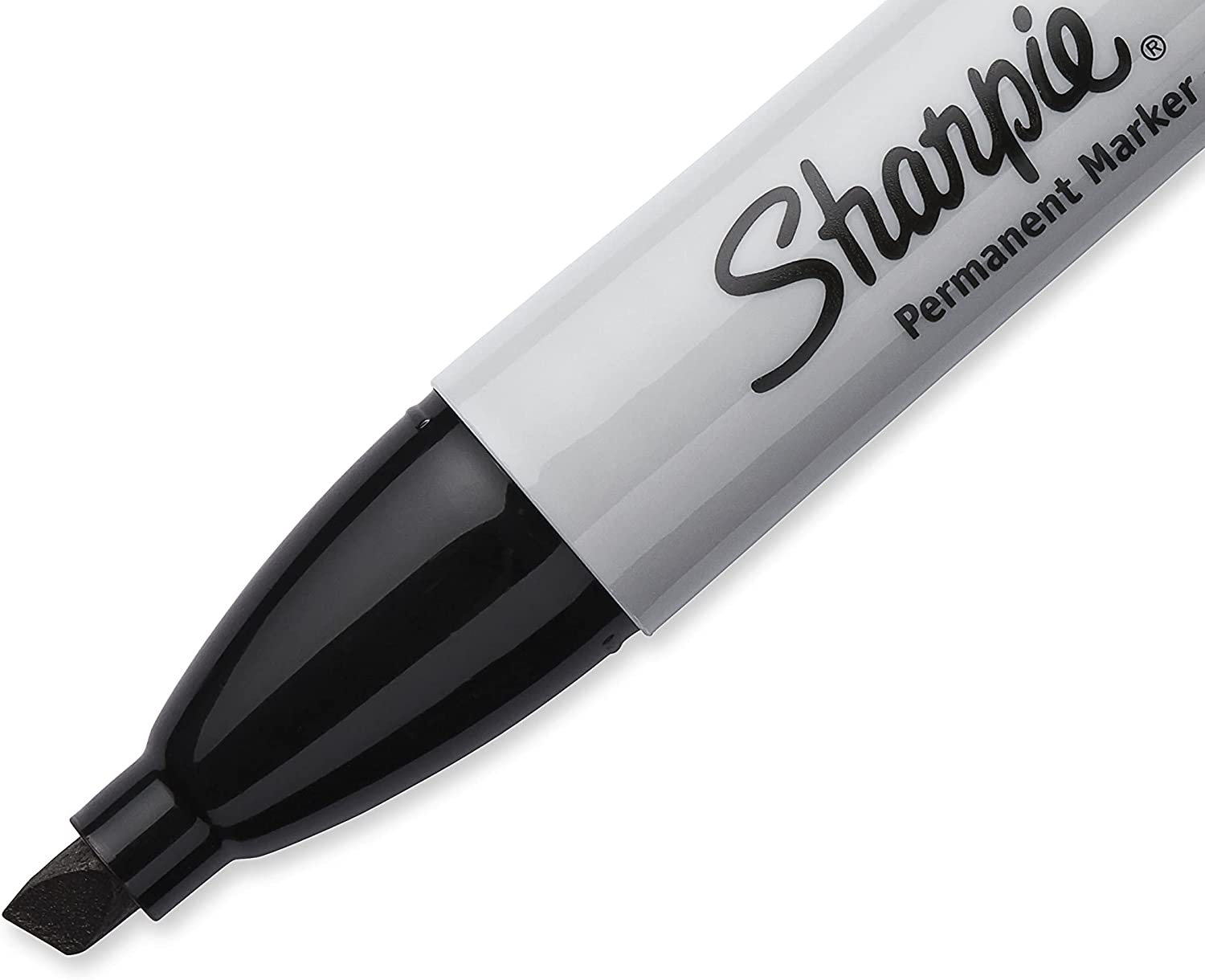 Sharpie 38264PP Permanent Markers Chisel Tip Black 4 Count