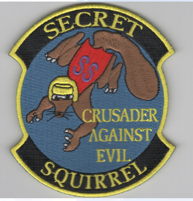 4" MILITARY SECRET SQUIRREL EMBROIDERED PATCH