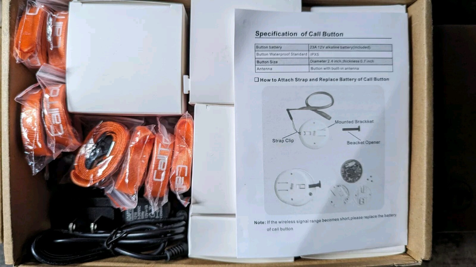 CallToU Wireless Calling System Caregiver Call Button P4+01AB-10