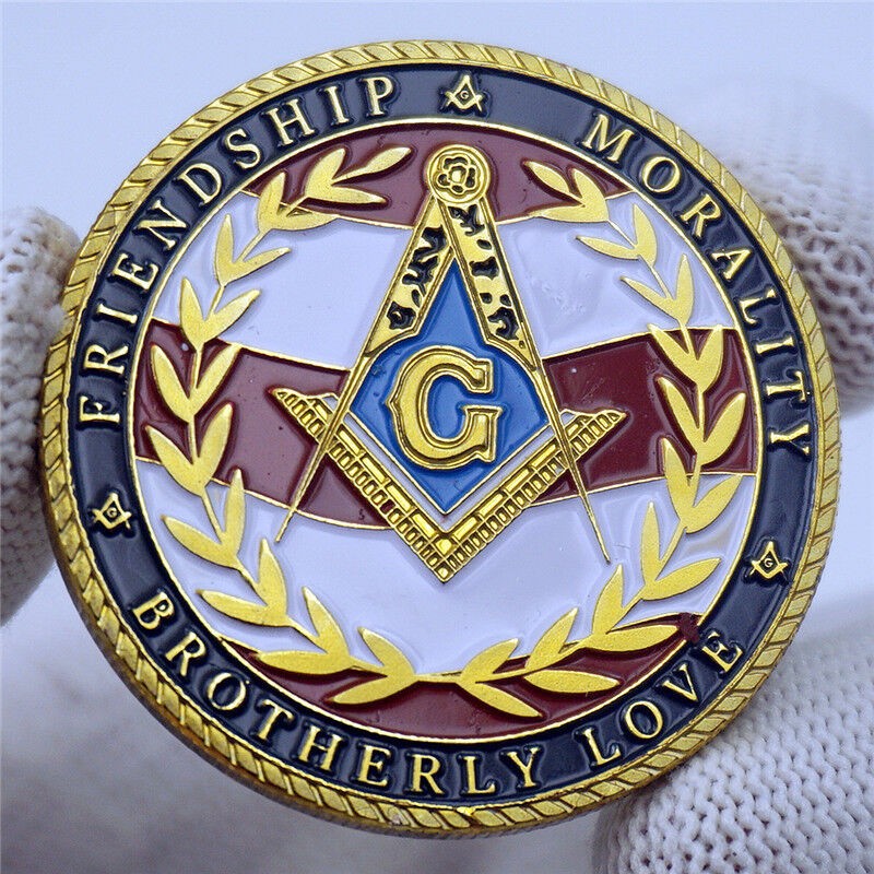 Challenge Coin Freemasonry US Military Masonic Freemason Commemorative