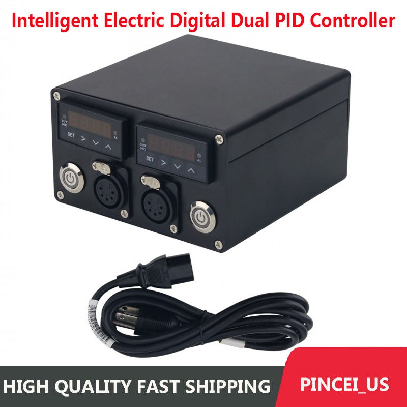 Intelligent Electric Digital Dual PID Controller 2 Display +5 Pin XLR Male Plug