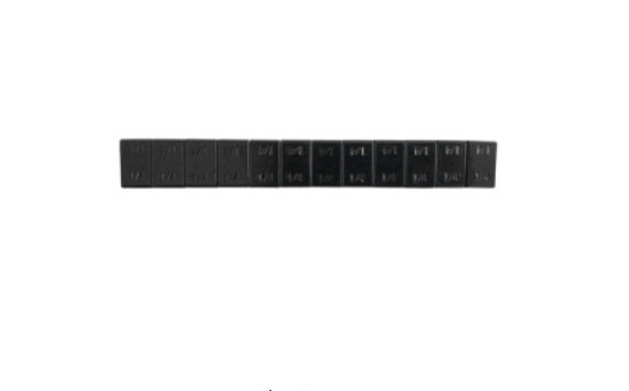 4 PACK PERFECT FSF101B WHEEL WEIGHTS 1/4 OZ ADHESIVE COATED BLACK STEEL 48 STRIP