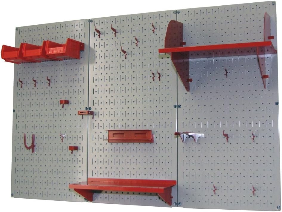 Pegboard Organizer 4 ft. Metal Pegboard Standard Tool Storage Kit