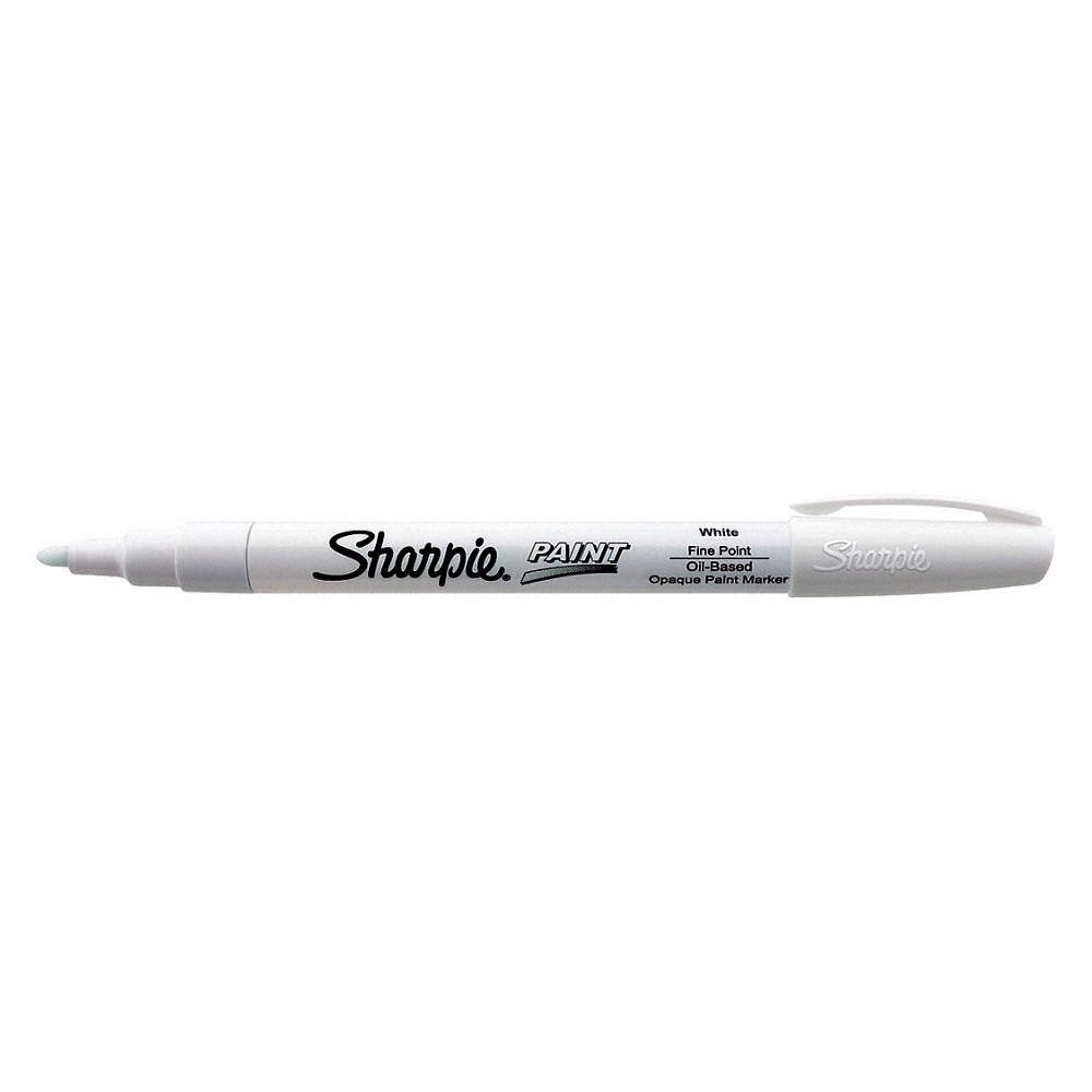SHARPIE 35543 Paint Marker, Permanent, White, PK12 24U037