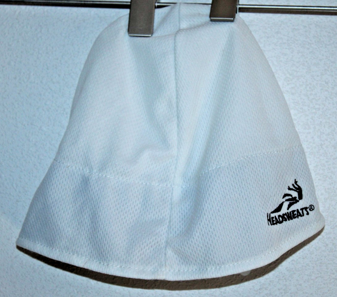 Headsweats Coolmax Cycling Skull Cap White 20" One Size Activewear Triathlon Tri