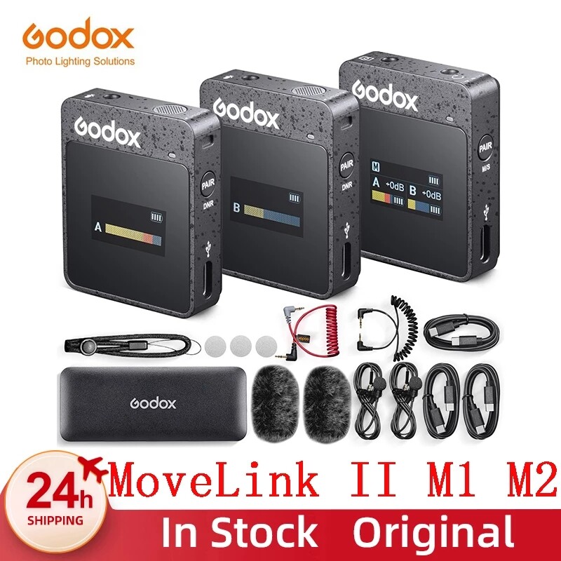 Godox MoveLink II M2 2.4g Wireless Lavalier Omnidirectional Microphone System