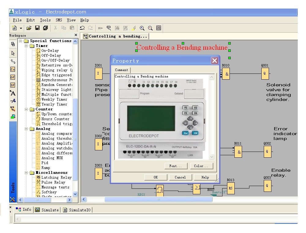 PLC Programmable Controller Fuction Logic Softw 8 in, 4 Out HMI w USB interface