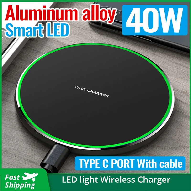Wireless Fast Charger Charging Pad Dock for Samsung iPhone Android Cell Phone