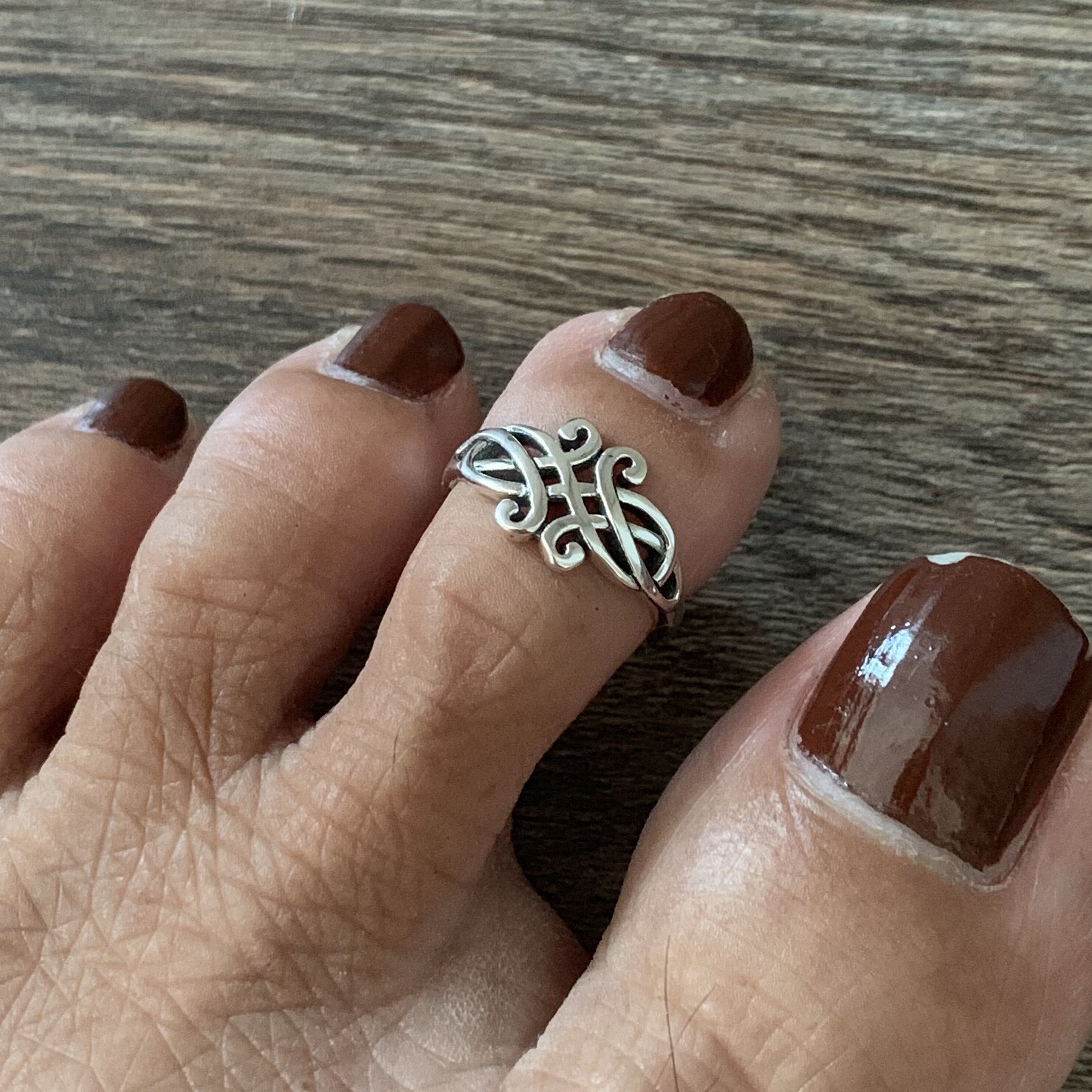 Sterling Silver Celtic Toe Ring, Silver Rings, Celtic Ring, Infinite Knots Ring