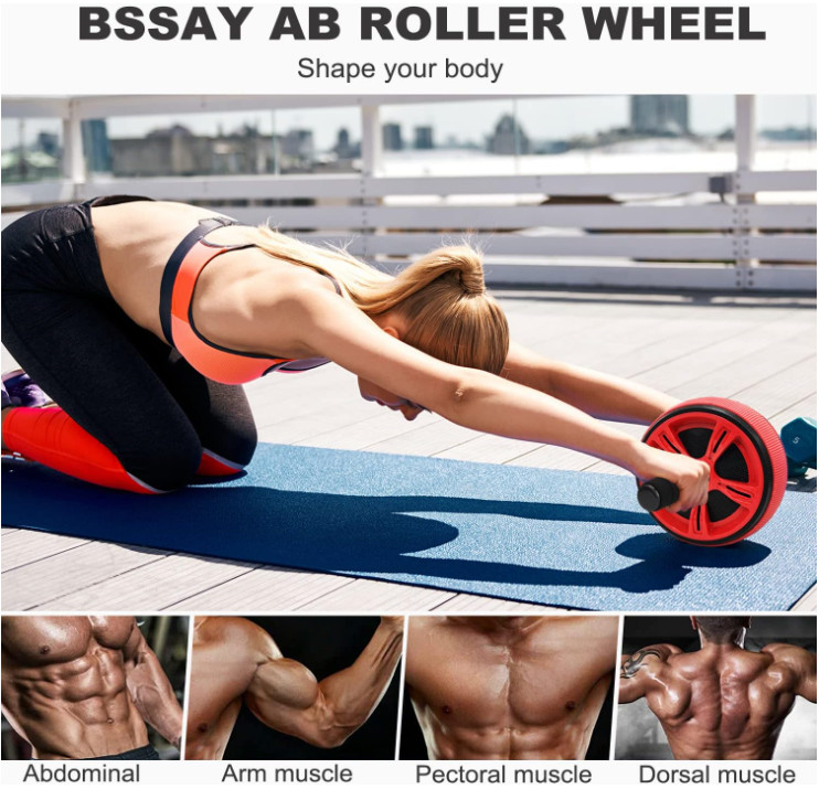 Rodillo De Ejercicio Para Abdominales Y Brazos, Rueda Abdominal NEW