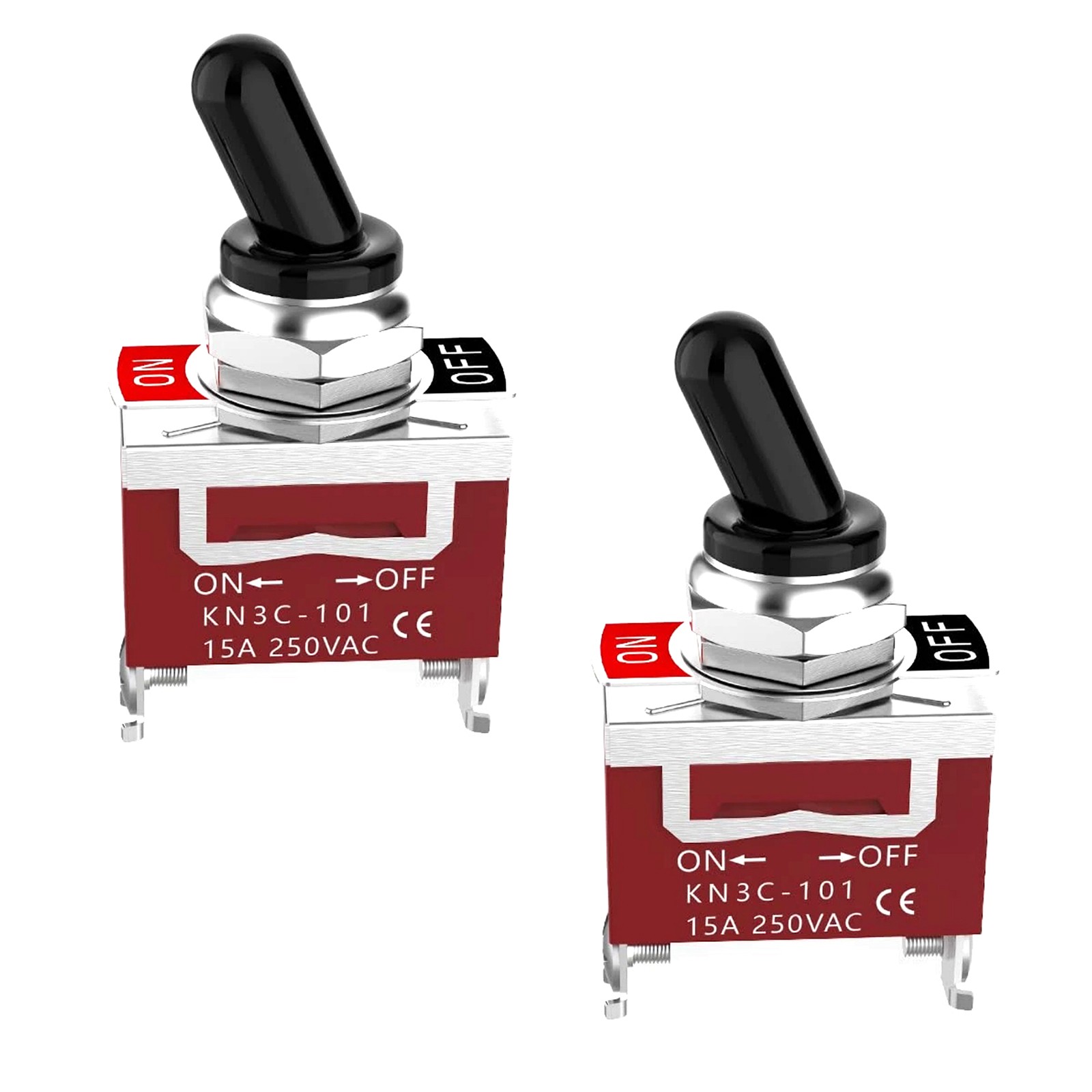 Brand New 2Pack Waterproof Toggle Switch ON/OFF 2Pin 30A 12VDC SPST Switches
