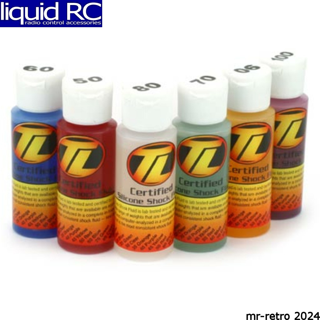 Team Losi Racing 74021 Silicone Shock Oil 6 Pack 50-100wt 710-1325cst 2oz Each