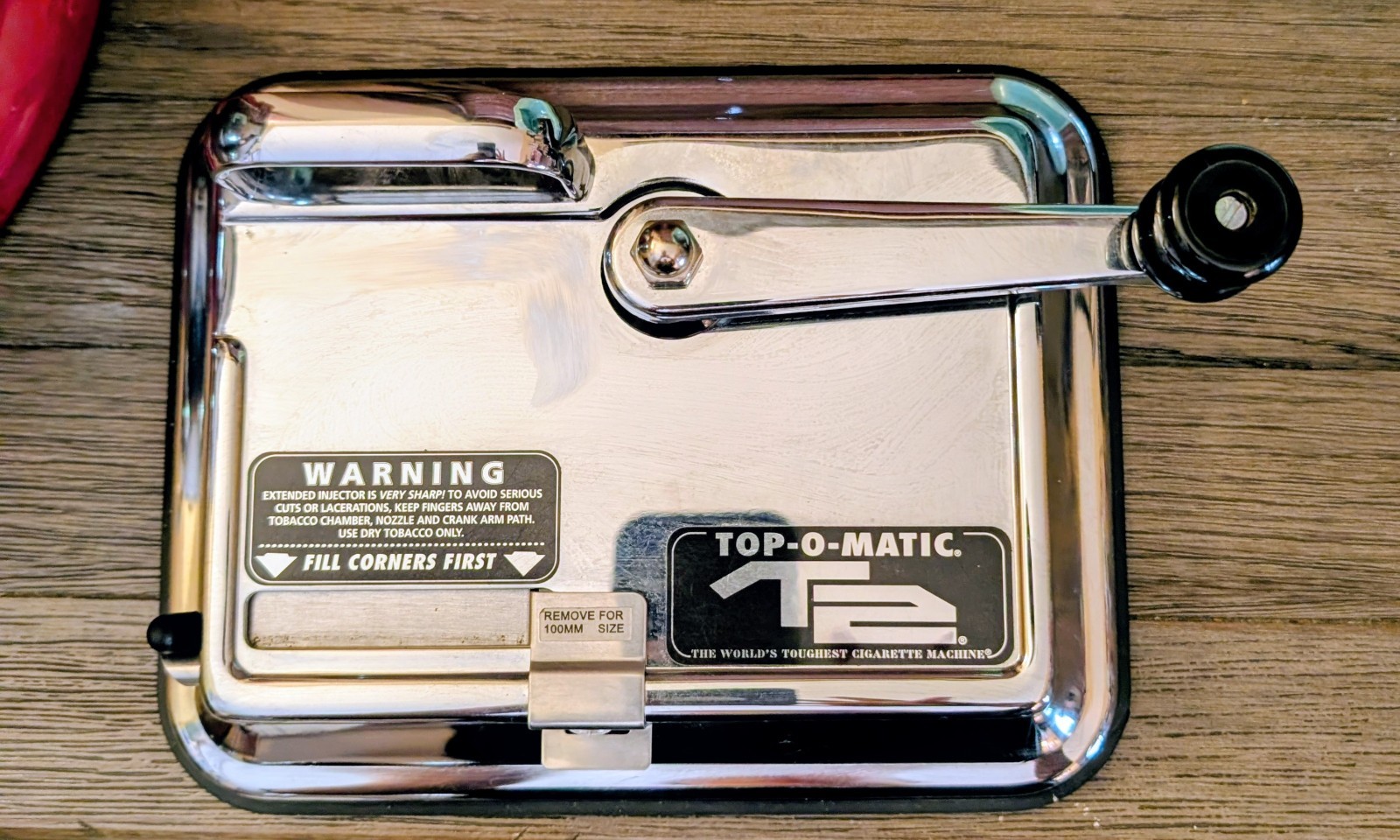 Top-O-Matic T2 Cigarette Rolling Machine Chrome Manual Roller