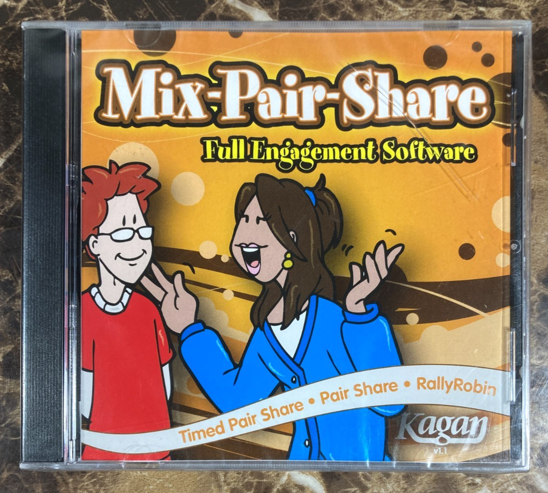 Kagan Publishing Mix-Pair-Share Full Engagement Software PC Mac CD-Rom SEALED