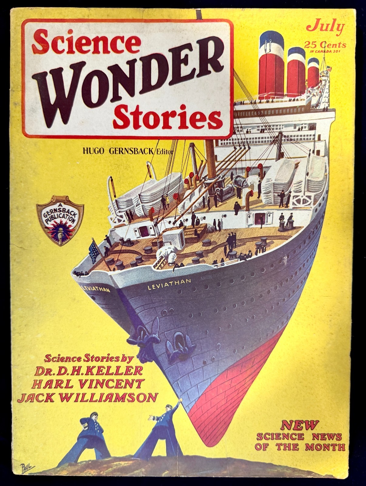 Science Wonder Stories July 1929 Pulp Frank Paul Cover