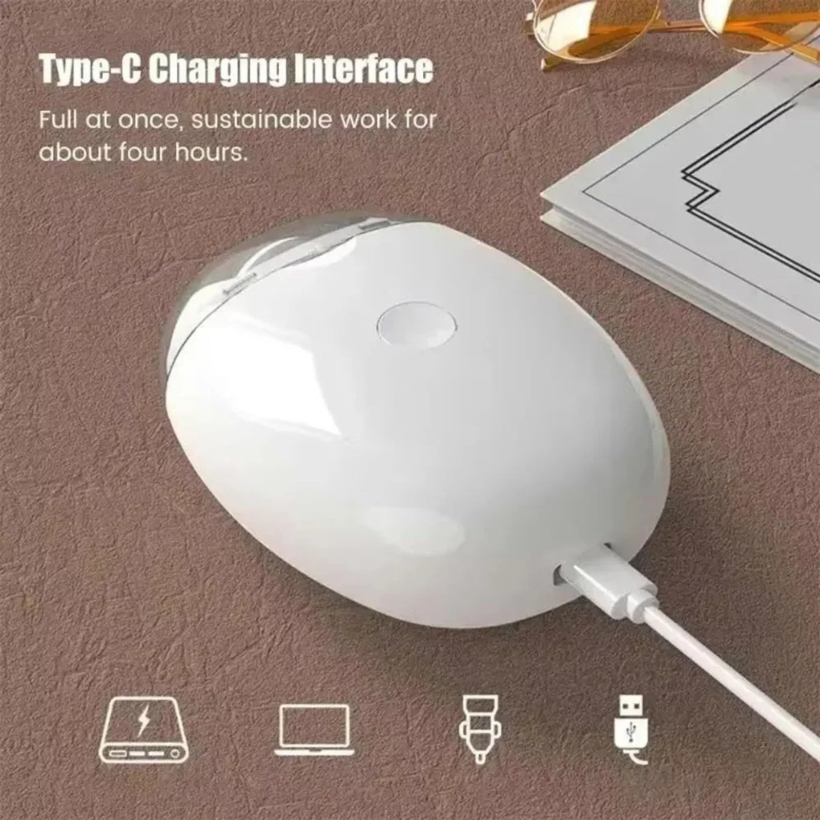 Electric Nail Grinder Automatic LED Light Trimmer Toe Cutter