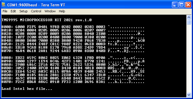 TMS9995 Microprocessor Kit