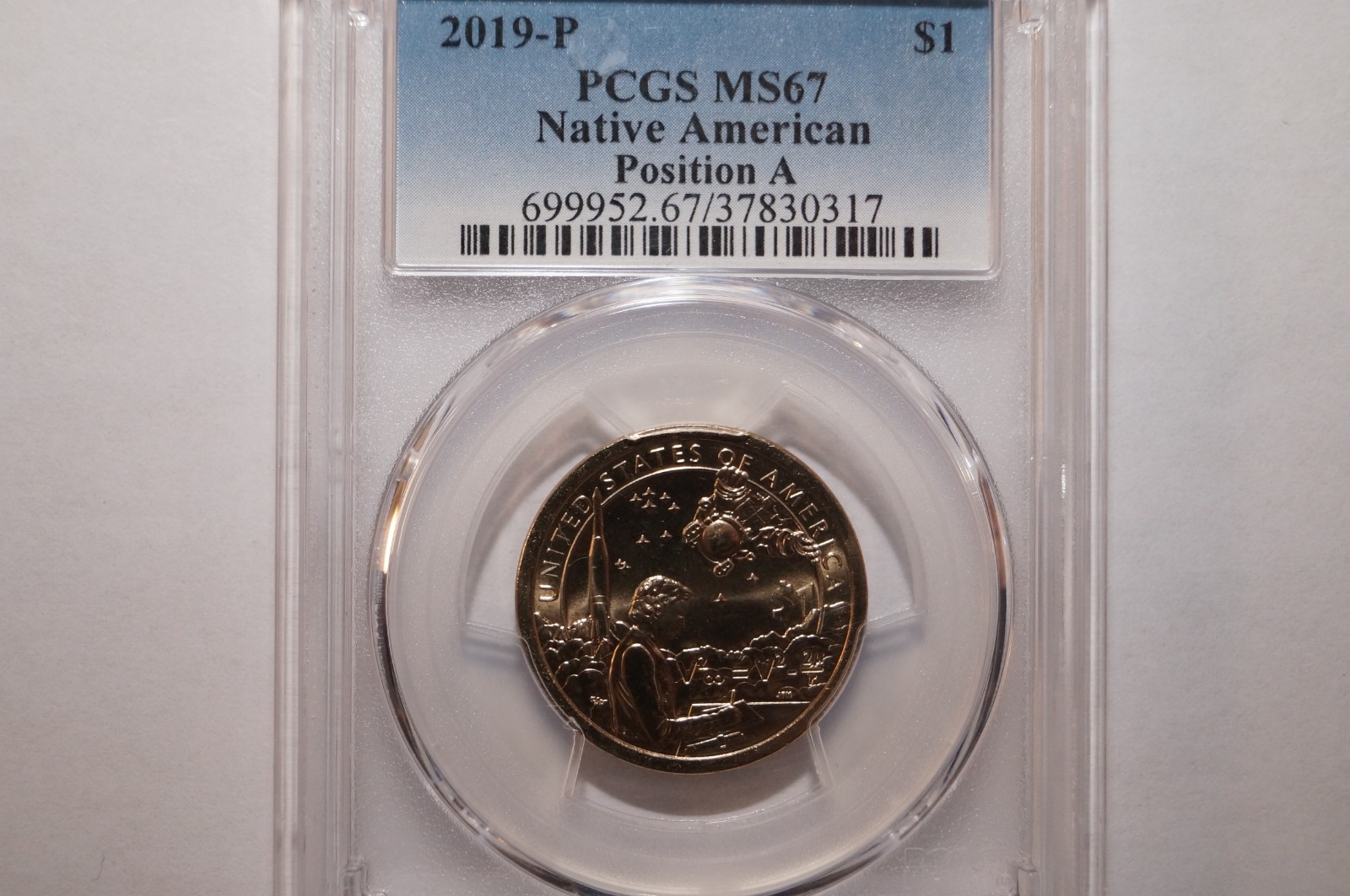 2019-P NATIVE AMERICAN DOLLAR POSITION A GRADED PCGS MS67