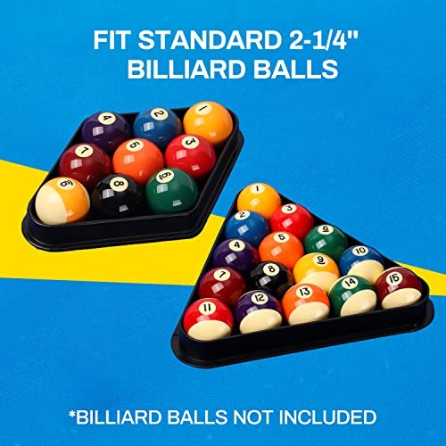 Black Plastic Billiard Pool Ball 8-Ball Triangle Triangle & Diamond Racks