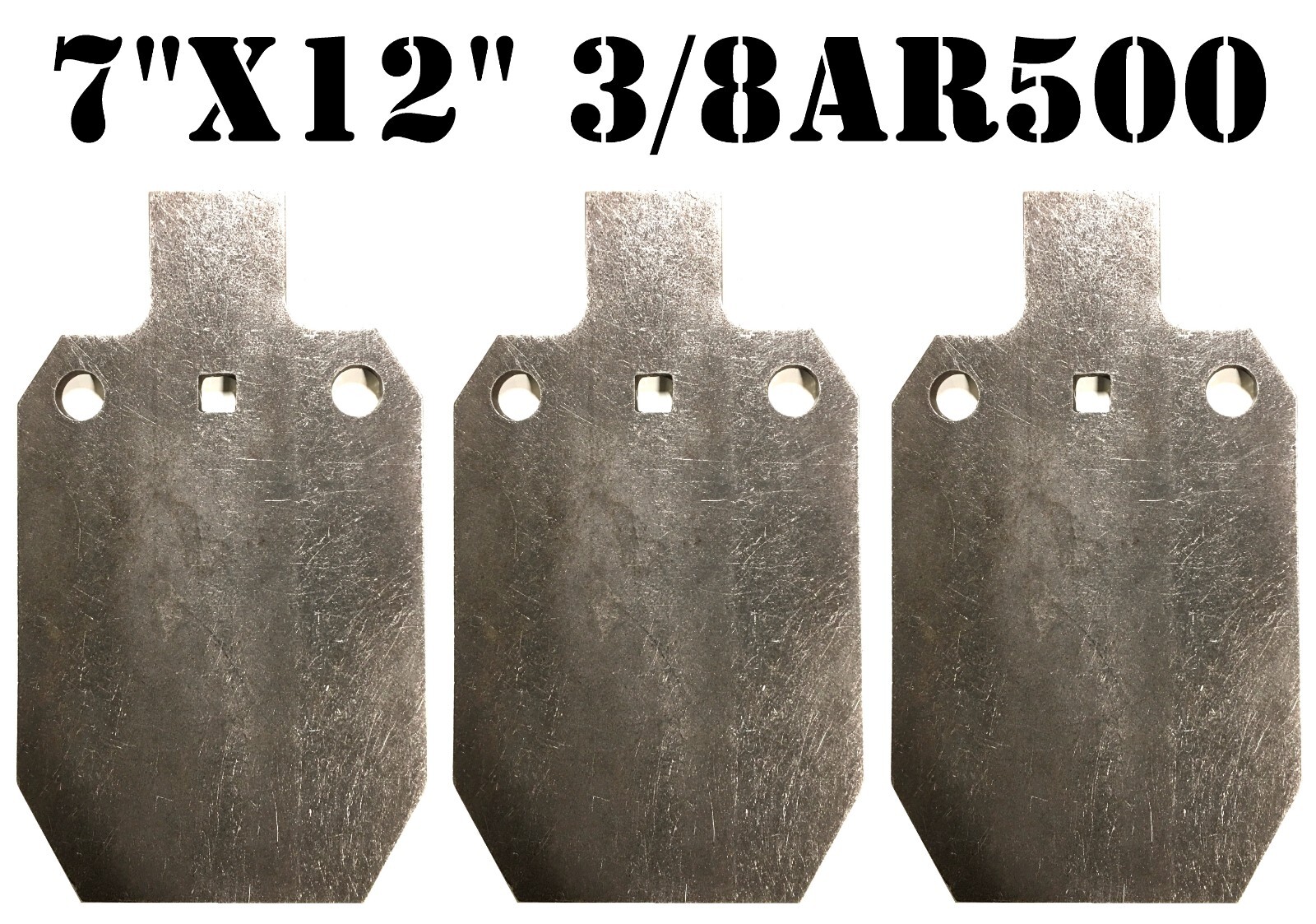 AR500 3/8" IDPA IPSC Steel Shooting Target Gong 7" X 12" Silhouette Stand Mount