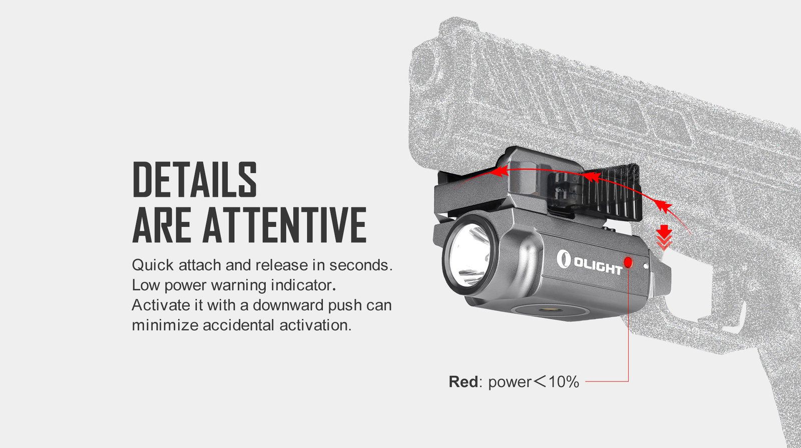 Olight PL-MINI 2 Valkyrie 600 Lumen Rechargeable Compact Tactical Pistol Light