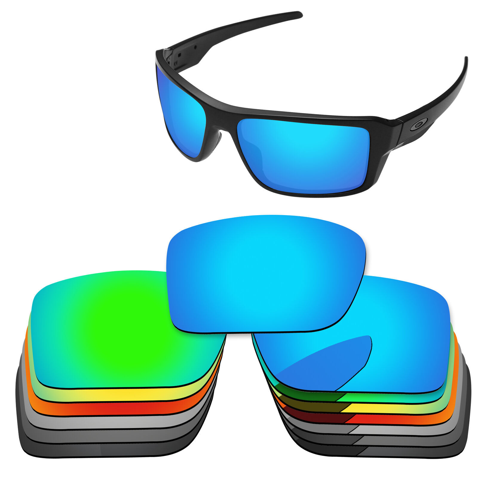 Lenslog Polarize Replacement Lenses For-Oakley Double Edge OO9380 Multi-Opt