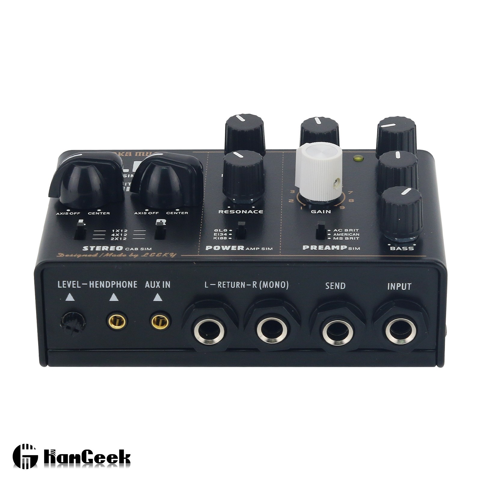 Black SIM BOX Electric Guitar Amp Simulator Box DI Box Stomp Box Effect Pedal