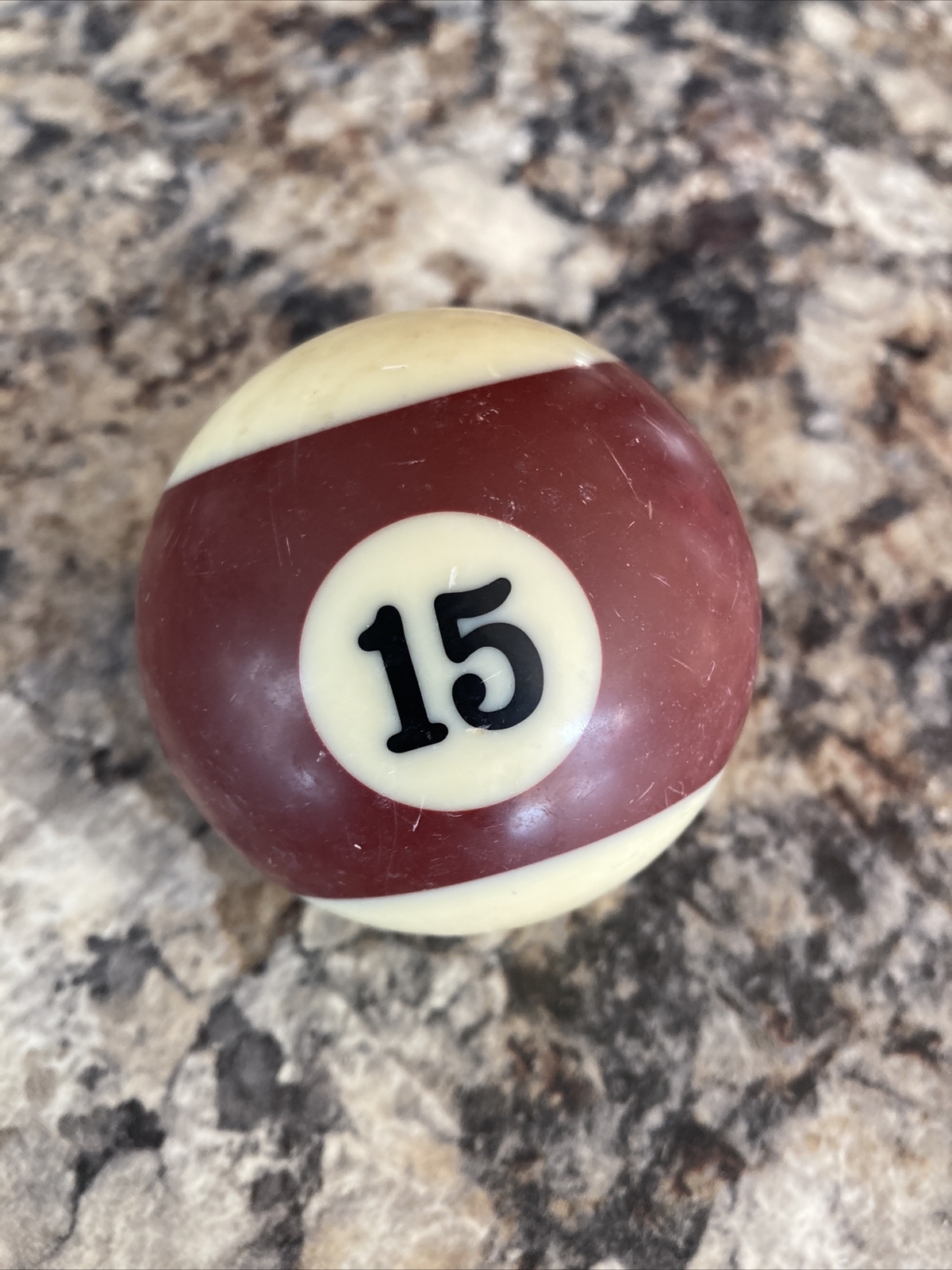 Vintage Replacement #15 Billiard Pool Ball  2 1/4" Diameter P3