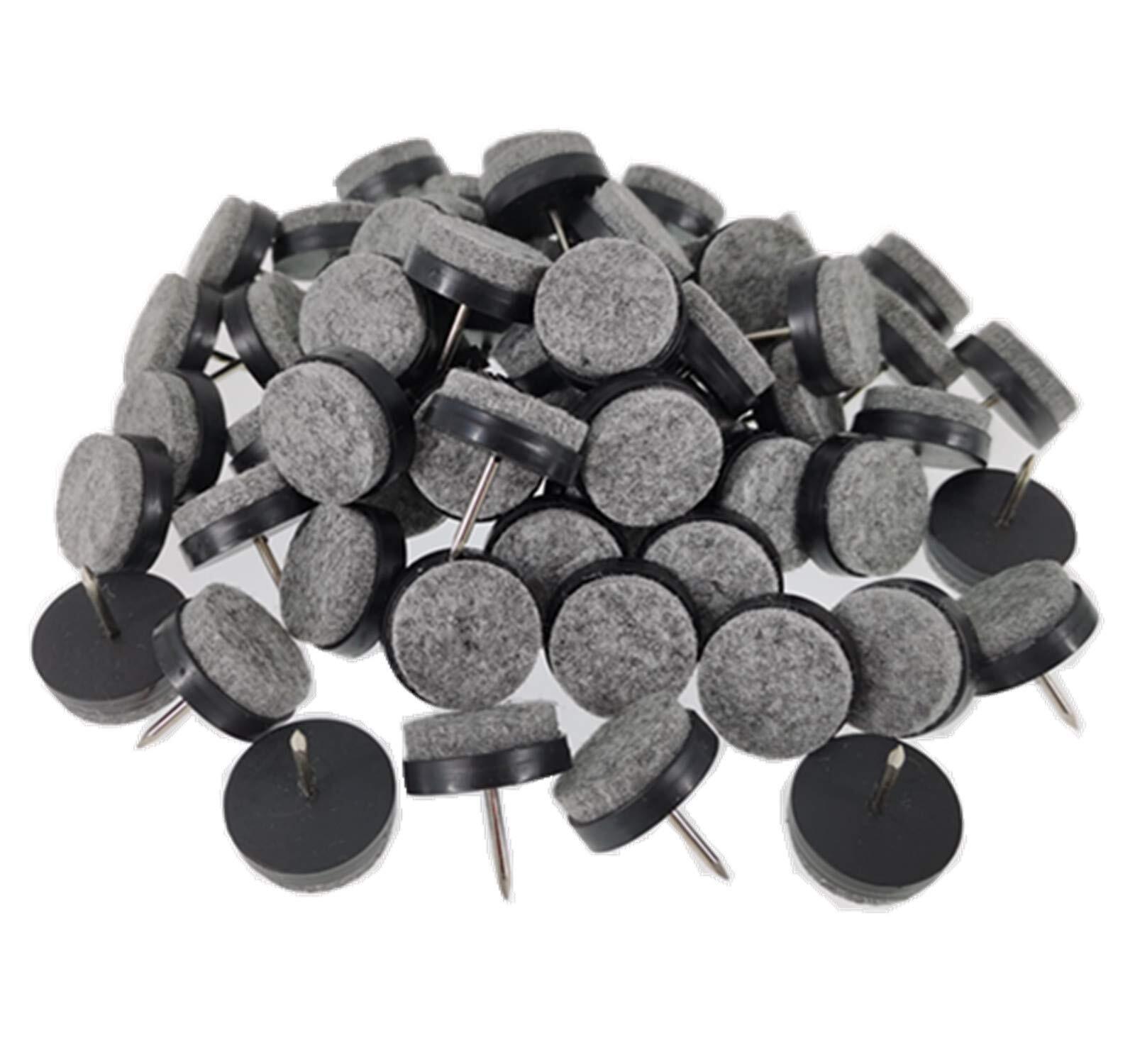 40pcs Furniture Felt Pad Heavy Duty Nail-on Chiar Slider Glide Pad Floor Prot...